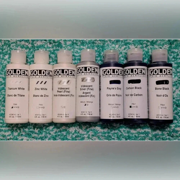 π Lot of 20 π GOLDEN FLUID ACRYLIC PAINT BOTTLES 4oz No Duplicates BRAND NEW - Picture 2 of 5